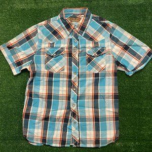 Plaid Vintage Pearl Snap Button Up Western Cowboy Shirt